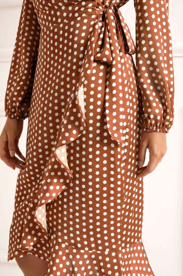 lipsy polka dot tie dress